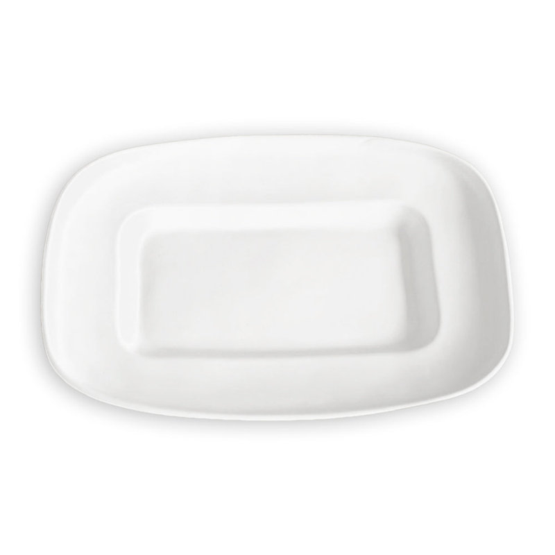 Plateau rectangulaire moyen Vida Nube (blanc)
