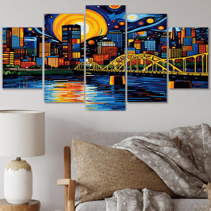 City Pittsburgh Popart I, 5 pièces
