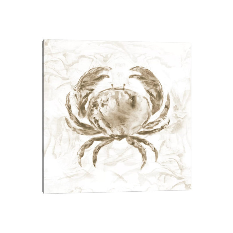 Soft Marble Coast Crab by Nan - Wrapped Canvas Gallery-Wrapped Canvas Giclée, 30.48 cm H x 30.48 cm W