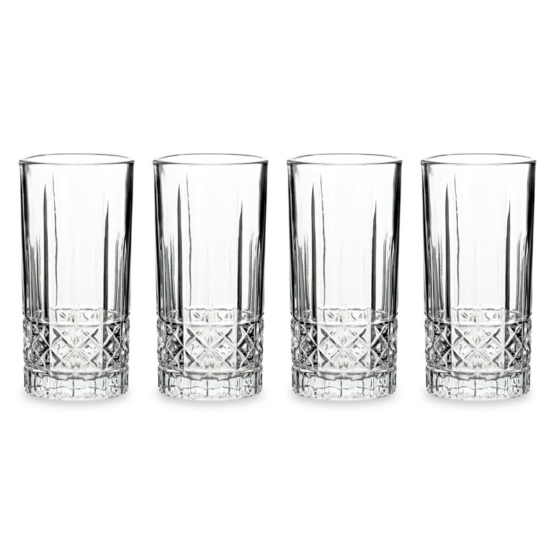 Waterside 4pk Diamond Hi-Ball Glassware