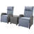 Outdoor Rattan Two-Person Combination With Coffee Table, Adjustable, Suitable For Courtyard, Swimming Pool, Balcony