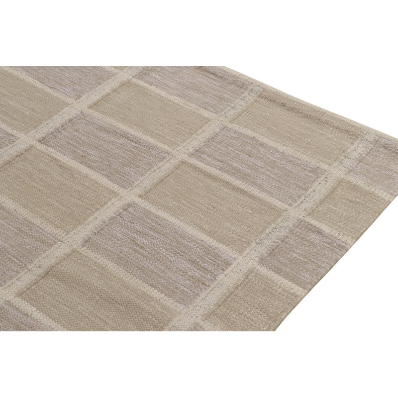 Scandinavian Wool Geometric Area Rug, Rectangle 10' x 14'