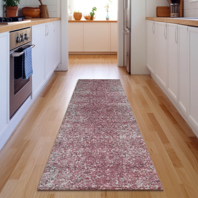 Premium Machine Washable Prisco Merlot Rug, Runner 2'3" x 7'6"