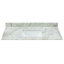 Plateau de meuble-lavabo simple en granite avec lavabo 43 po