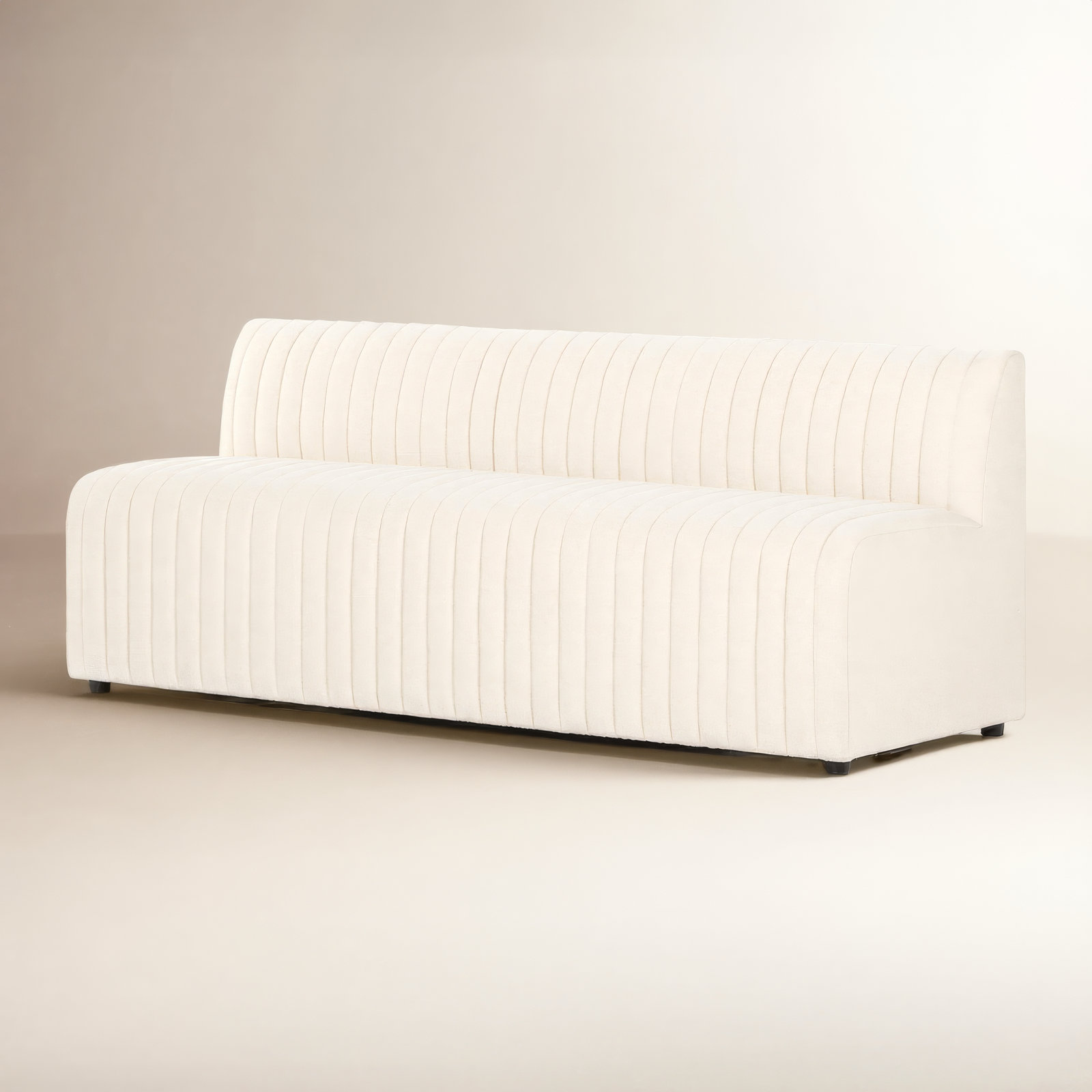 Brandt Bench, 31.5" H x 82" W x 28" D, Capri Oatmeal Boucle