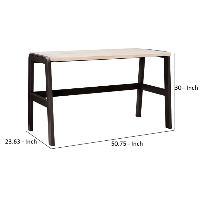Bureau en bois massif Goodspeed, Noir