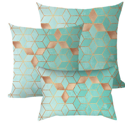Ensemble de coussins décoratifs à double face (18 po x 18 po, 12 po x 20 po, 20 po x 20 po) avec insertions