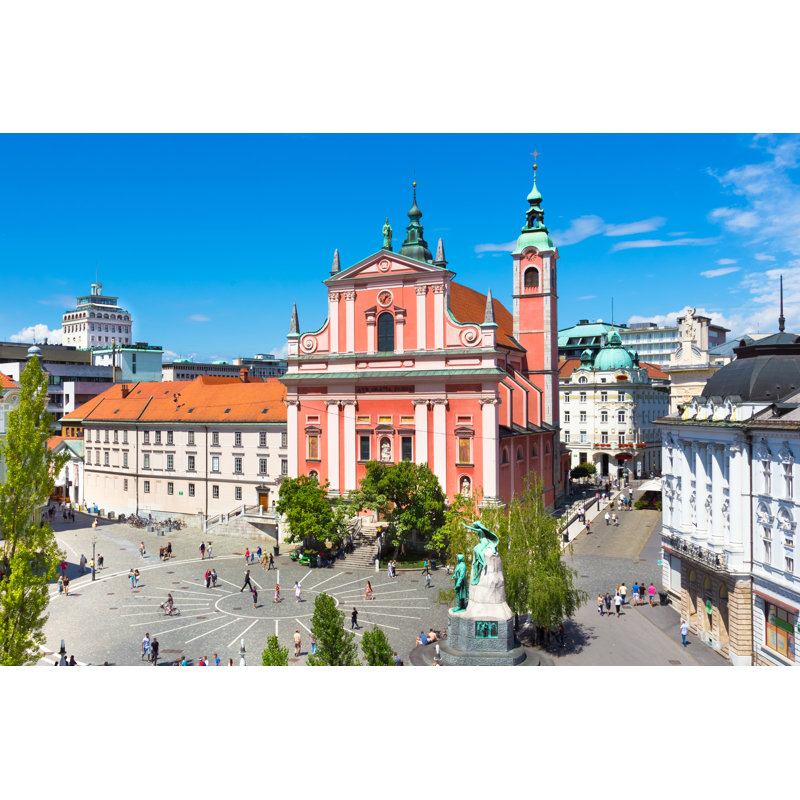 Preseren Square, Ljubljana by Kasto80 - Wrapped Canvas Print, 51cm H x 76cm W