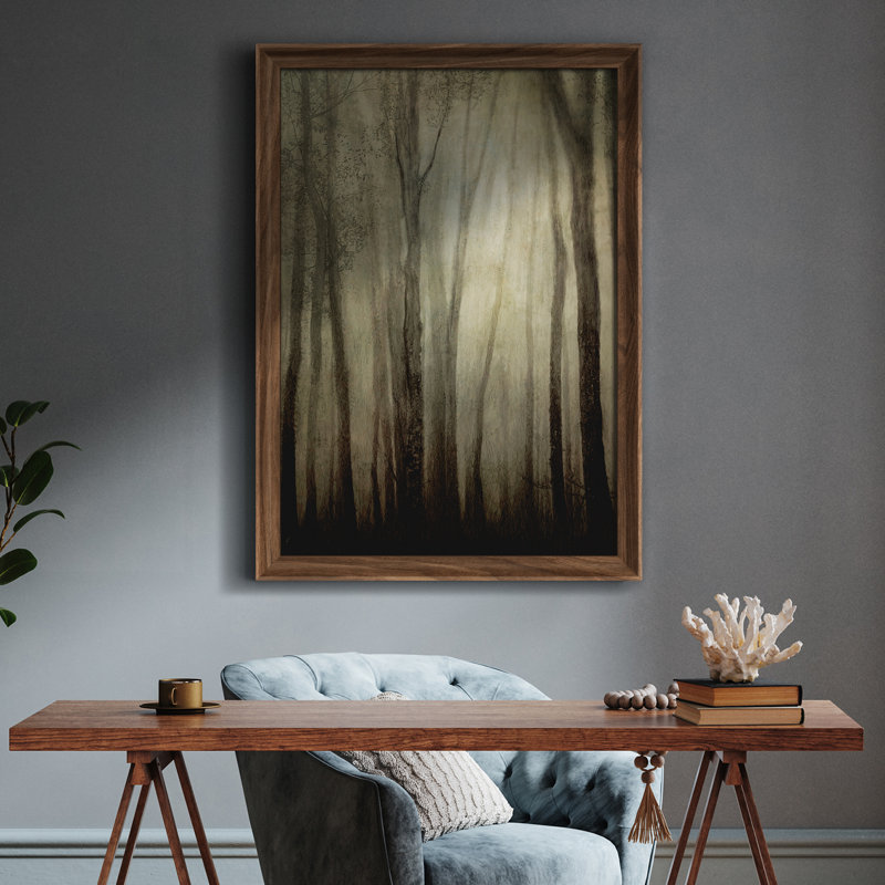 Art mural vintage rétro encadré pour chambre à coucher - 26 po x 36 po brun, Reproduction encadrée sans passe-partout