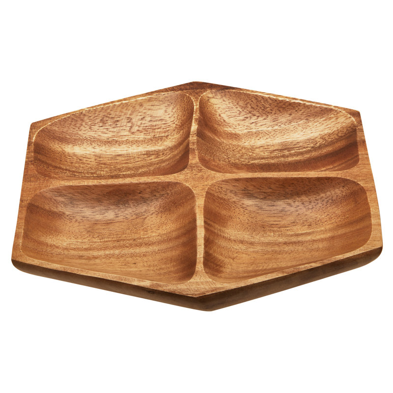 Wood Serving Tray, Walnut, 3cm H x 26cm L x 26cm W