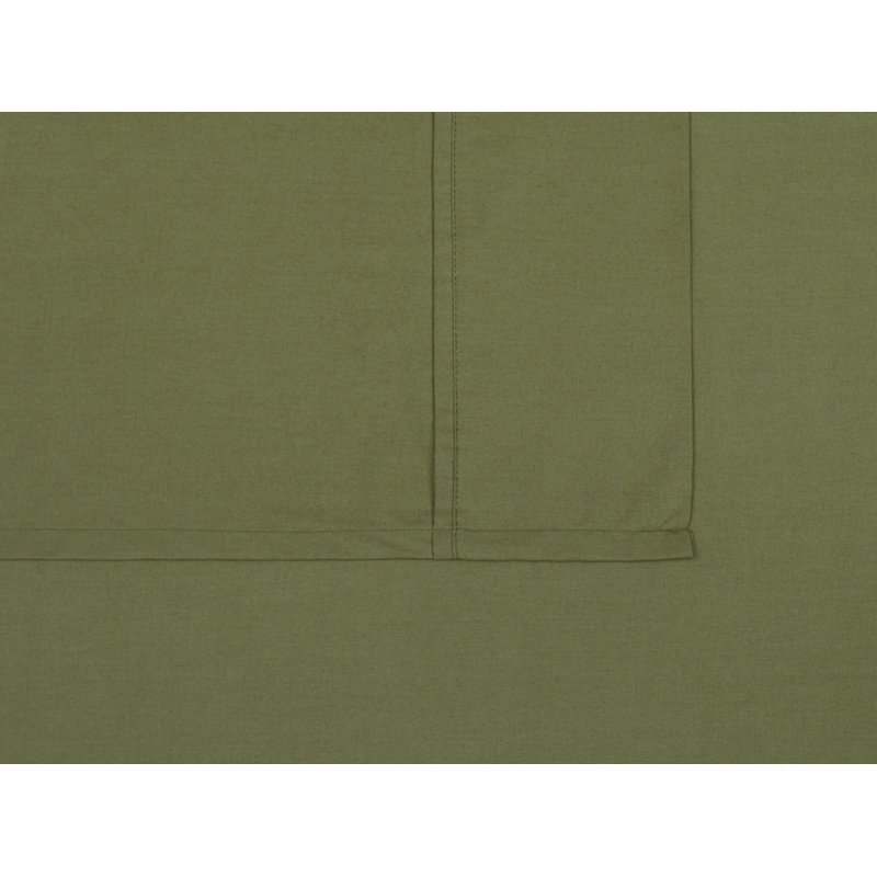 Olive Green Cotton Percale Twin XL Sheet Set