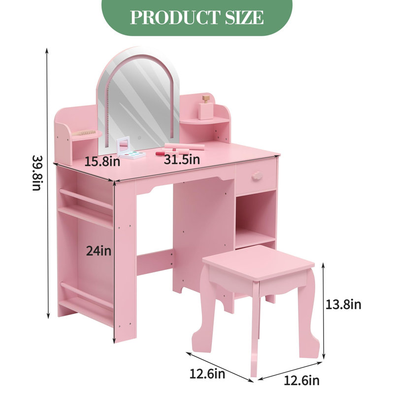 Dressing Table, Pink