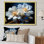 Fleurs transparentes blanches et bleues - impressions murales fleurs