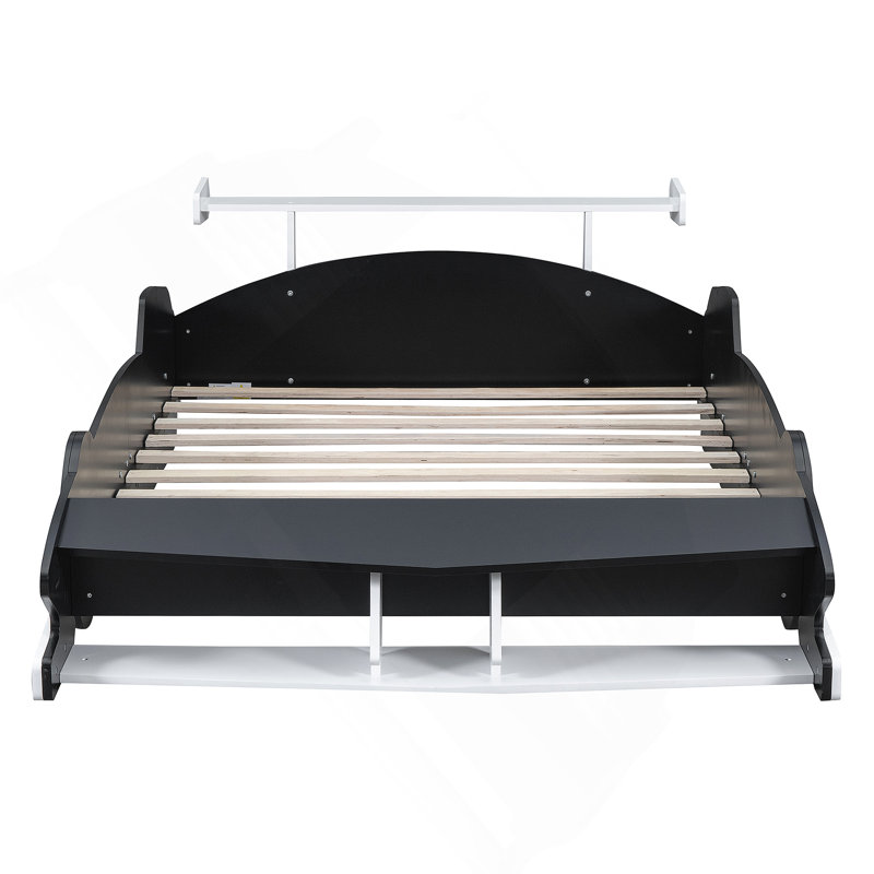 Lit plateforme avec roulettes Race, Noir