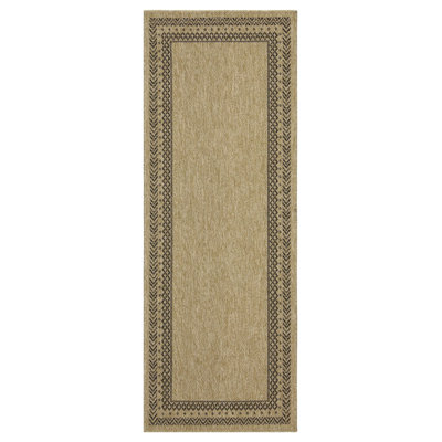 Earth Jute/Black 5 ft. 3 in. x 7 ft. 3 in. Indoor/Outdoor Area Rug
