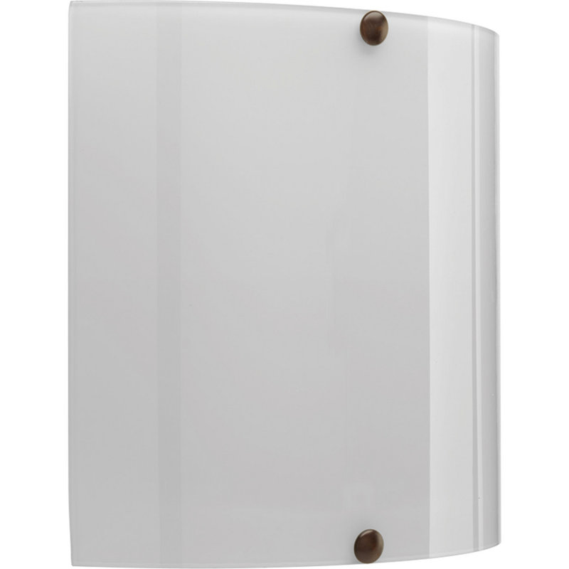 Curve LED Dimmable Sconce in White with Bronze Accents and Opal Glass