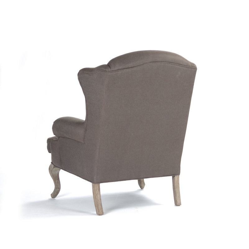 Zacharie Linen Wingback Chair