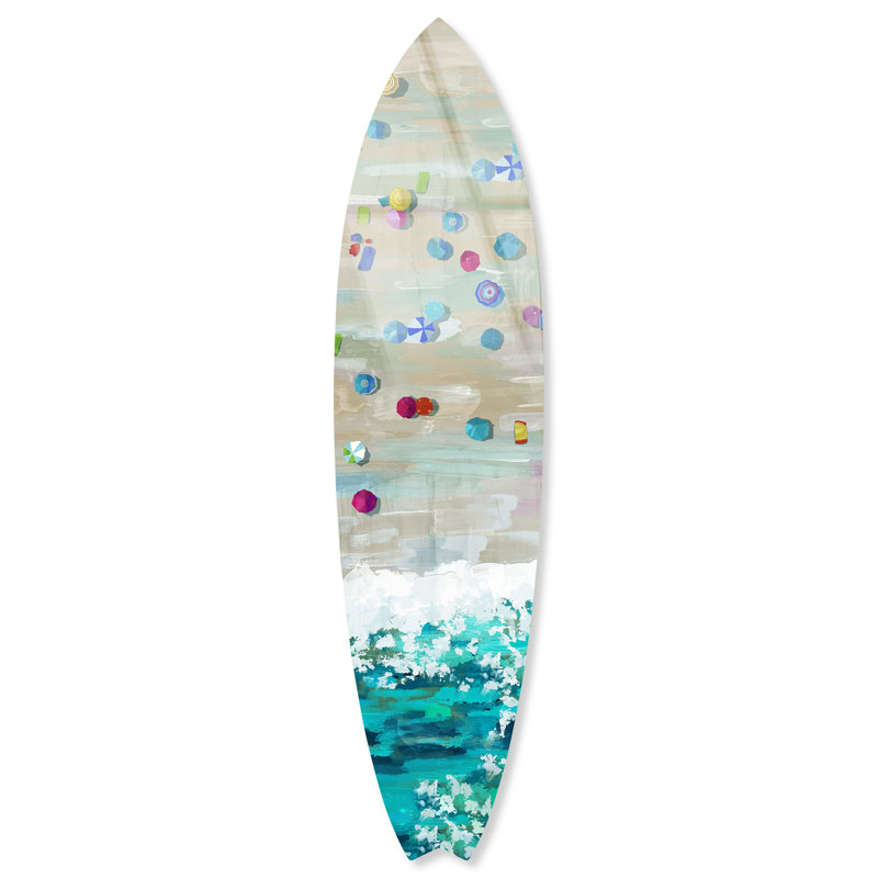 «Luxury Beach Surfboard Acrylique Coastal Wall Art» par Notoriart