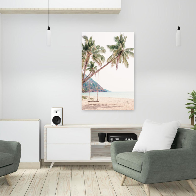 Swing, plage contemporaine, art mural, H 36 po x l 24 po