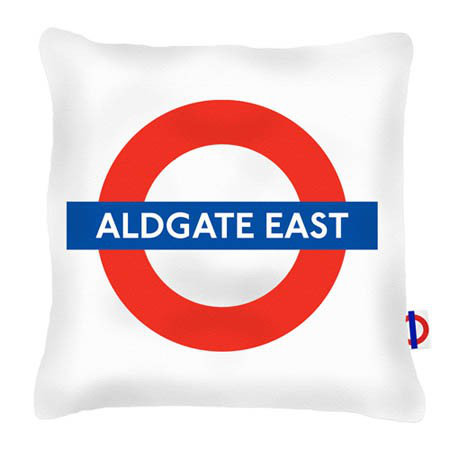 Aldgate East Tube Station London Transport Cushion