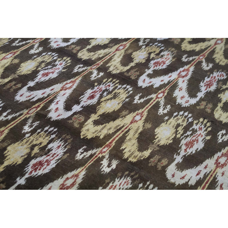 Tapis brun de haute qualité noué à la main