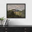 Montagnes enneigées et pin, forêt, campagne, art mural, paysage naturel, reproduction d'art encadrée sur papier-93487617-93487619
