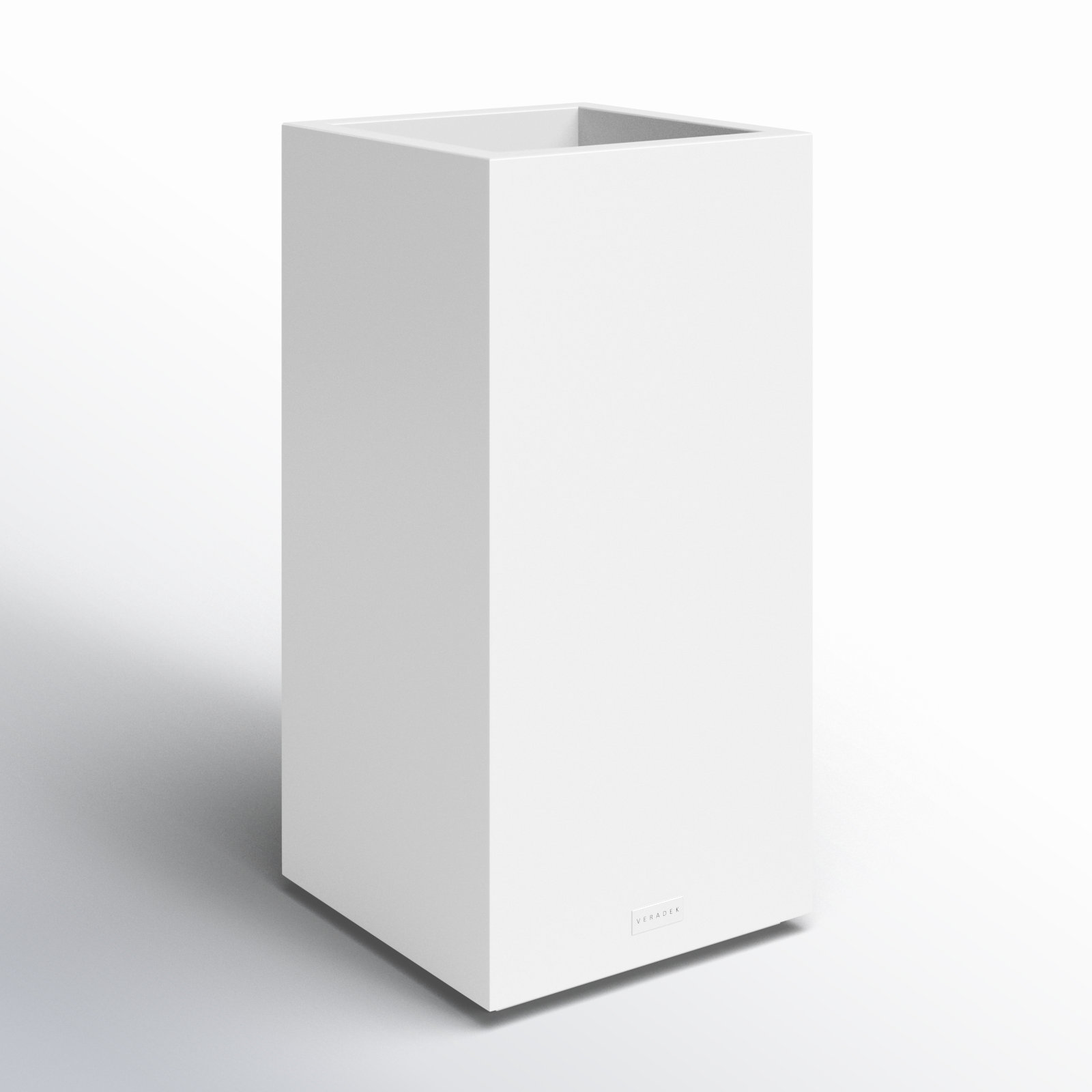 Block Series 16" Planter Box, 31.75” H x 15.5” W x 15.5” D, White