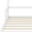 Lit en bois, cadre de lit avec tête de lit en forme de maison-395966703-395966702
