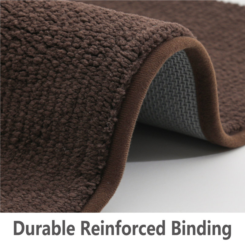 Absorbent Indoor Doormat Muddy Dog Washable Mat Door Mat for Entry, 36" L x 24" W, Brown