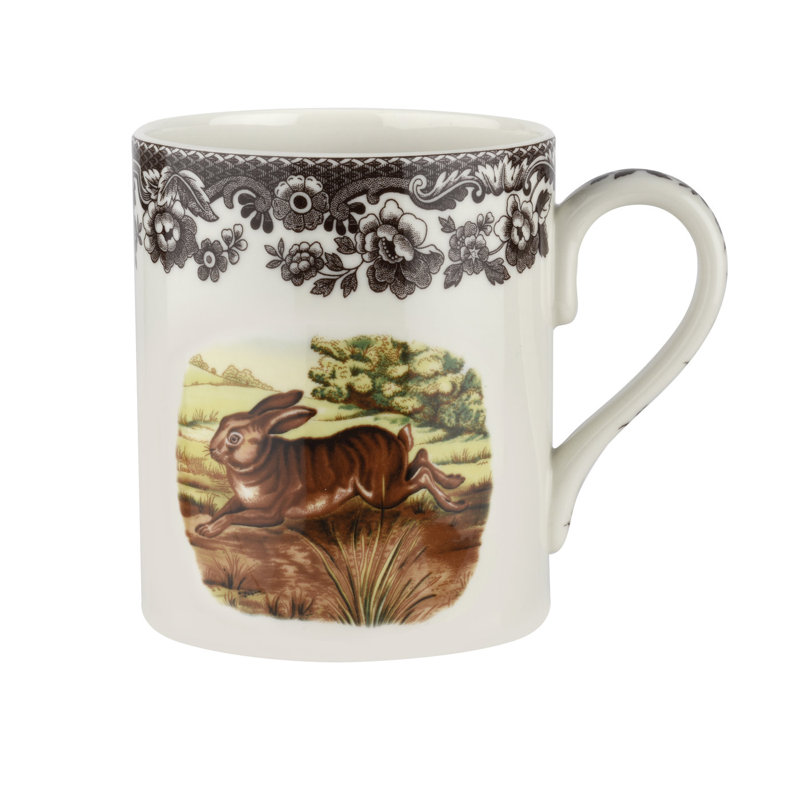 Spode - Woodland - Tasse de lapin - 16 oz - brun / blanc