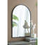 Black Arched Mirror With Metal Rim For Bedroom Living Room 24" X 36" Frame Home Interior