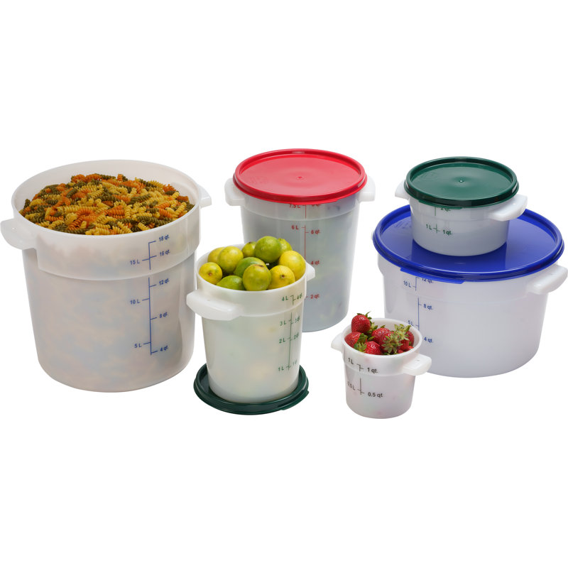 Carlisle Food Service Products StorPlus 2 Gallons Circle Food Storage Container, White
