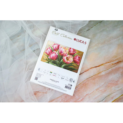 Graceful Tulips Counted Cross-Stitch Kit by Luca-S B718L