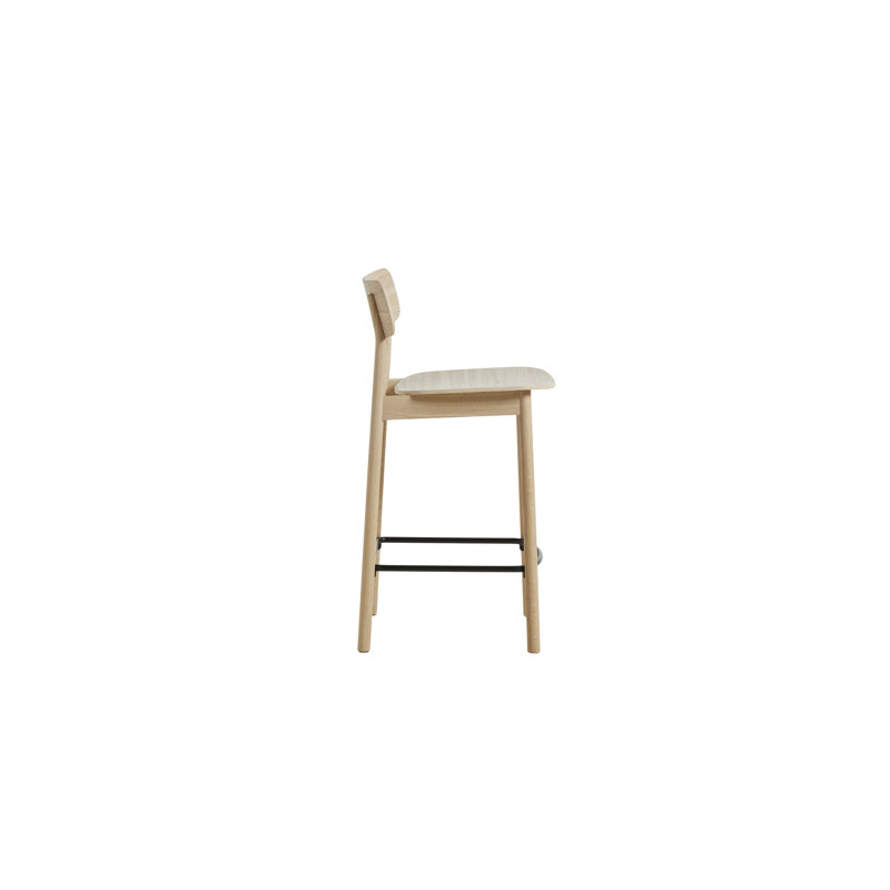 Soma Bar Stool, Counter Stool (25.59'' Seat Height), Oak/Black