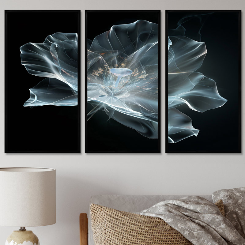 Burlington - Autres plantes et fleurs, ensemble d'art mural, Cadre flottant noir, H 28 po x l 36 po x P 1 po