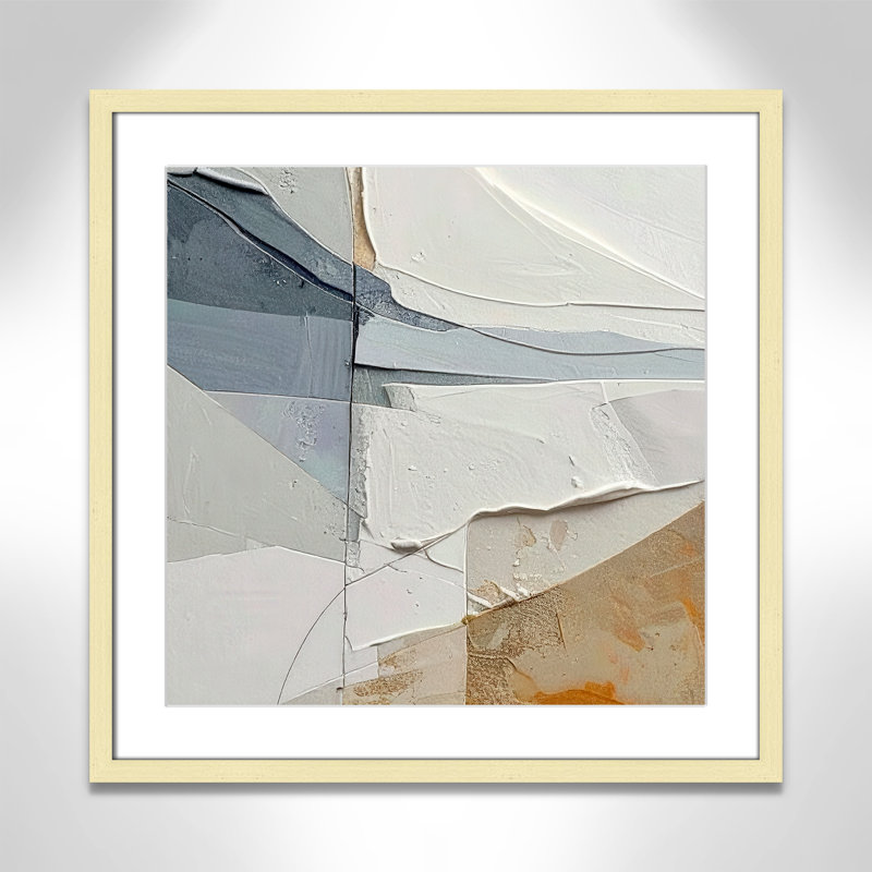 «Plastered IV» par Alonza Saunders, Matted Print, Matte Gold, 23.5'' W x 23.5'' H