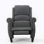 Fauteuil inclinable avec mécanisme d'inclinaison en douceur, pieds en bois d'hévéa durables et conception moderne polyvalente pour un confort ultime.