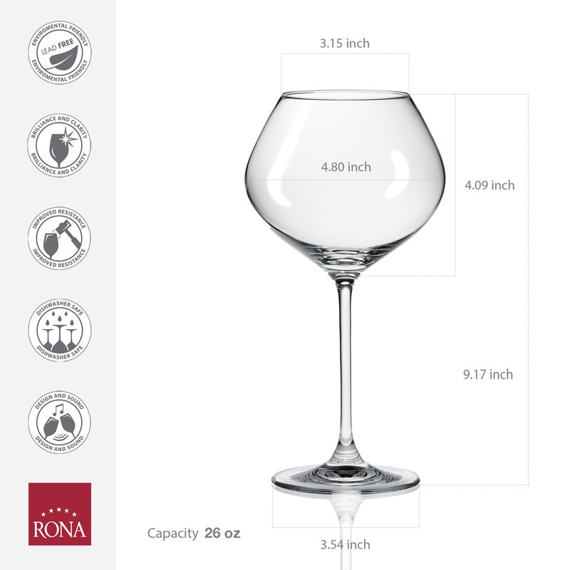 RONA Celebration 26 oz. Burgundy Glass