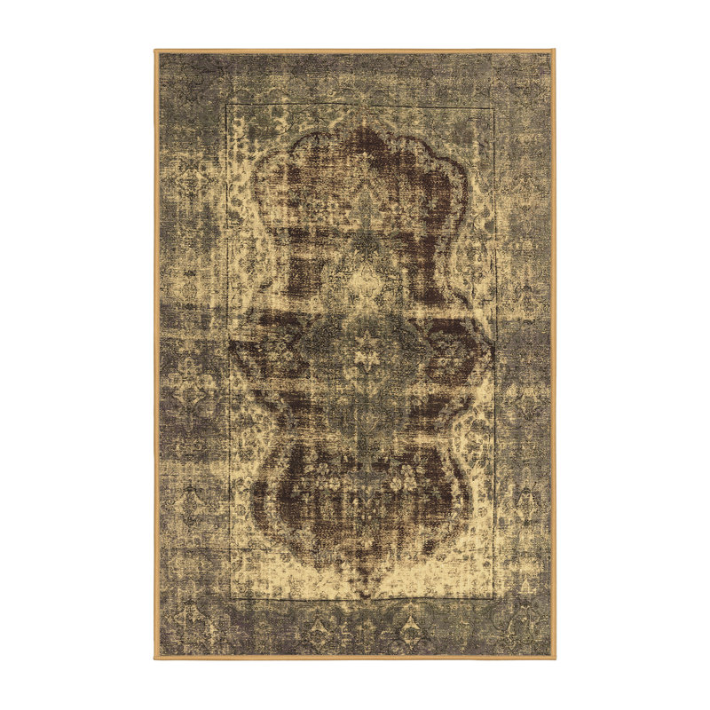 Geordan Oriental Indoor Rug, Round 6'