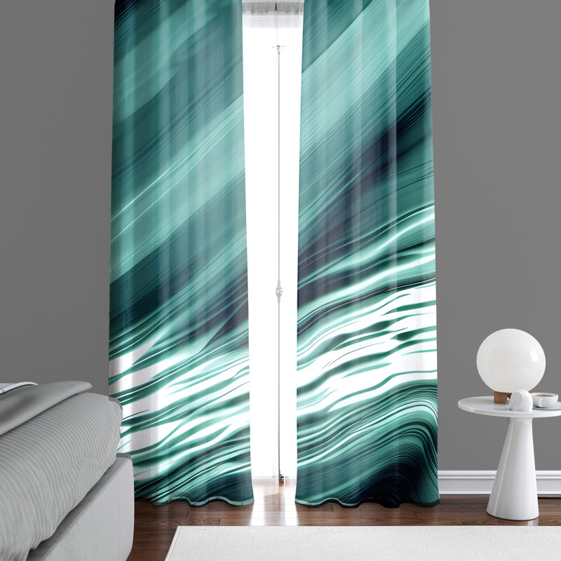 Paire de rideaux semi-transparents en polyester Nerseh, L 20 po x L 82 po