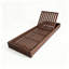 Chaise longue d'extérieur inclinable en bois d'acacia Donnie