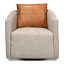 Bronson Linen Swivel Barrel Chair