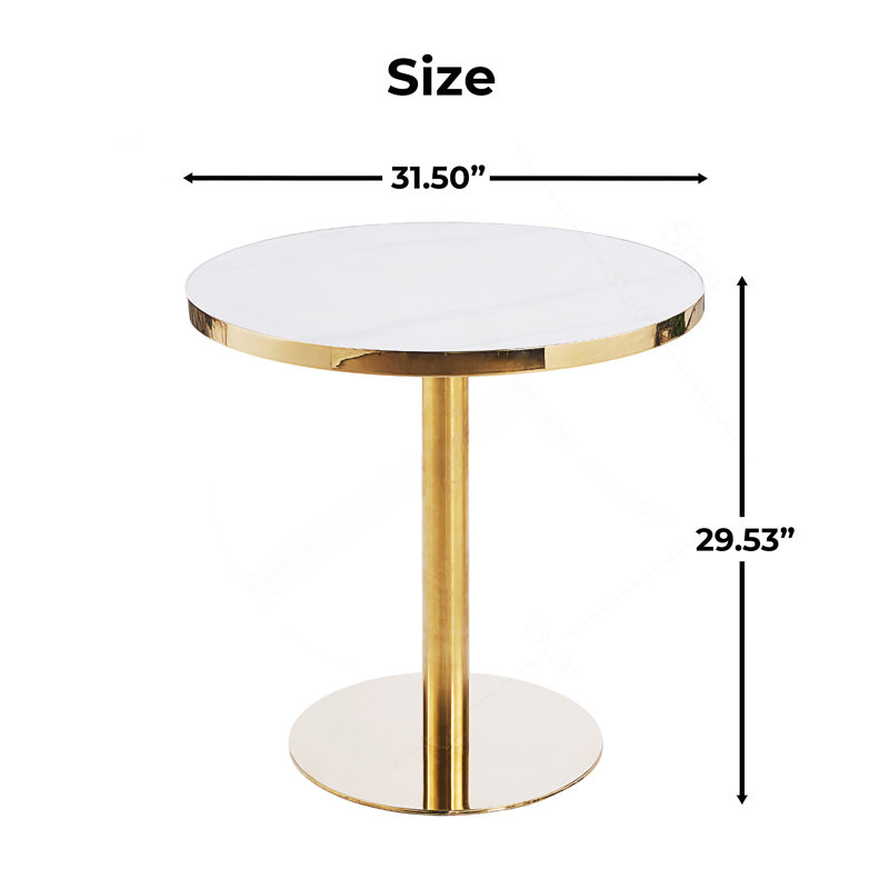 Table à piédestal moderne 31,5 pouces Mid-Century
