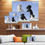 «Farmhouse White and Black Horse», reproduction de photo sur toile tendue-29491763