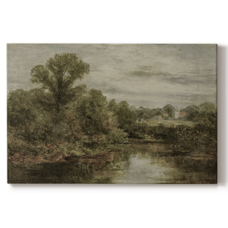 Paysage rétro - DCCCI, H 19 po x l 28 po x P 1,5 po, Toile tendue