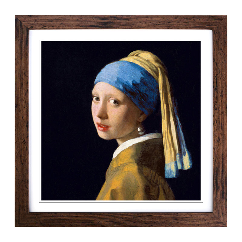 Johannes Vermeer - Single Picture Frame Painting, Walnut