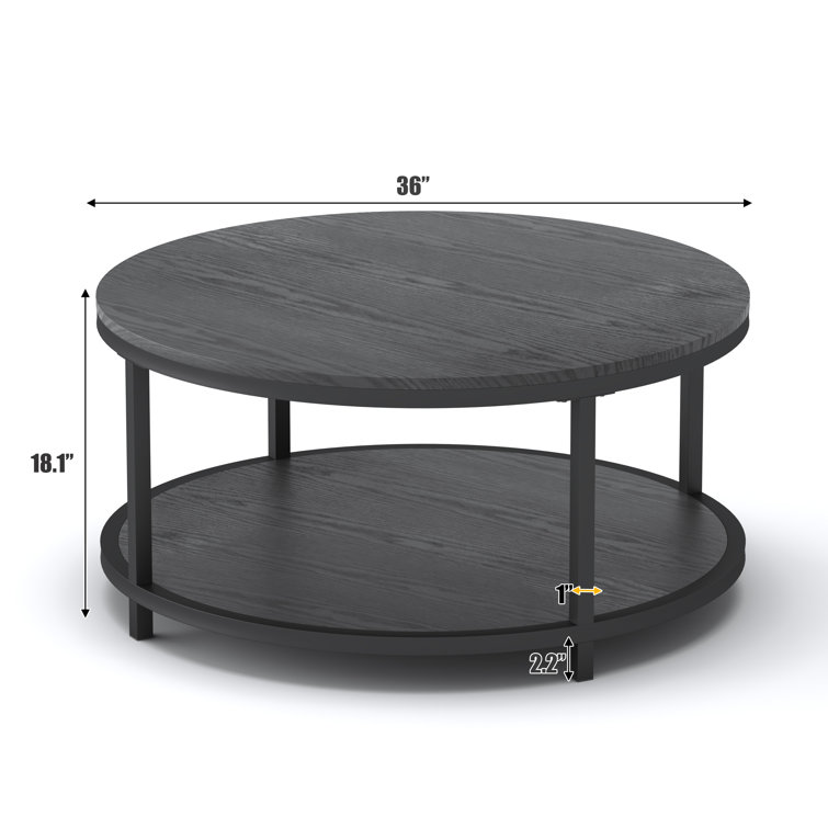 Thin Coffee Table – Black Oak – Rouse Home