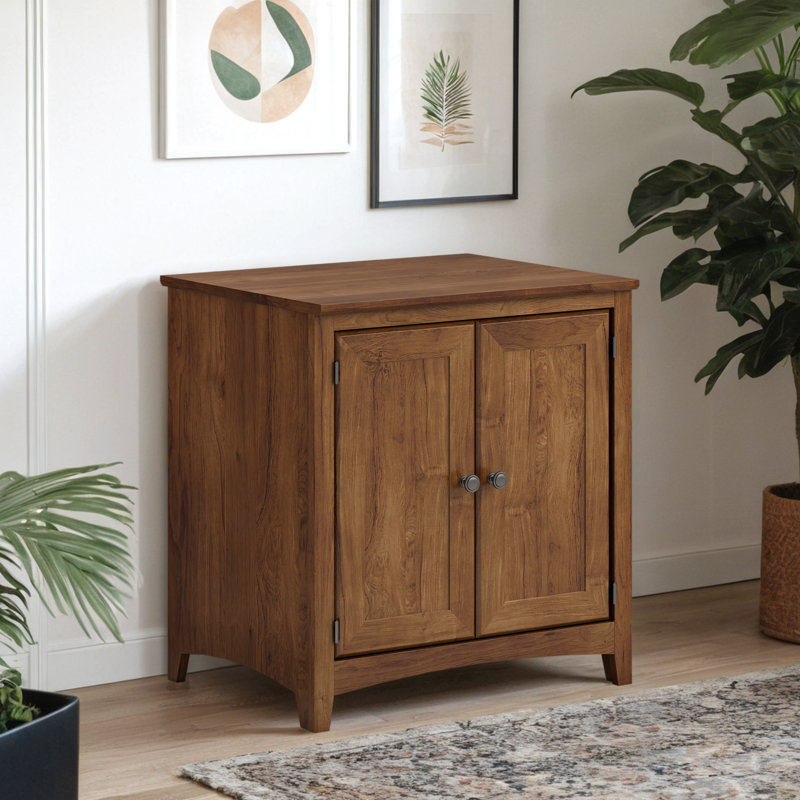 Malani American Built Solid Wood Storage Cabinet, Tuscan Brown