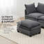 Modern Dark Grey Velvet Modular Sofa Sectional With Double High-Density Foam Cushions And Sturdy Wood Frame | Gift Idea
