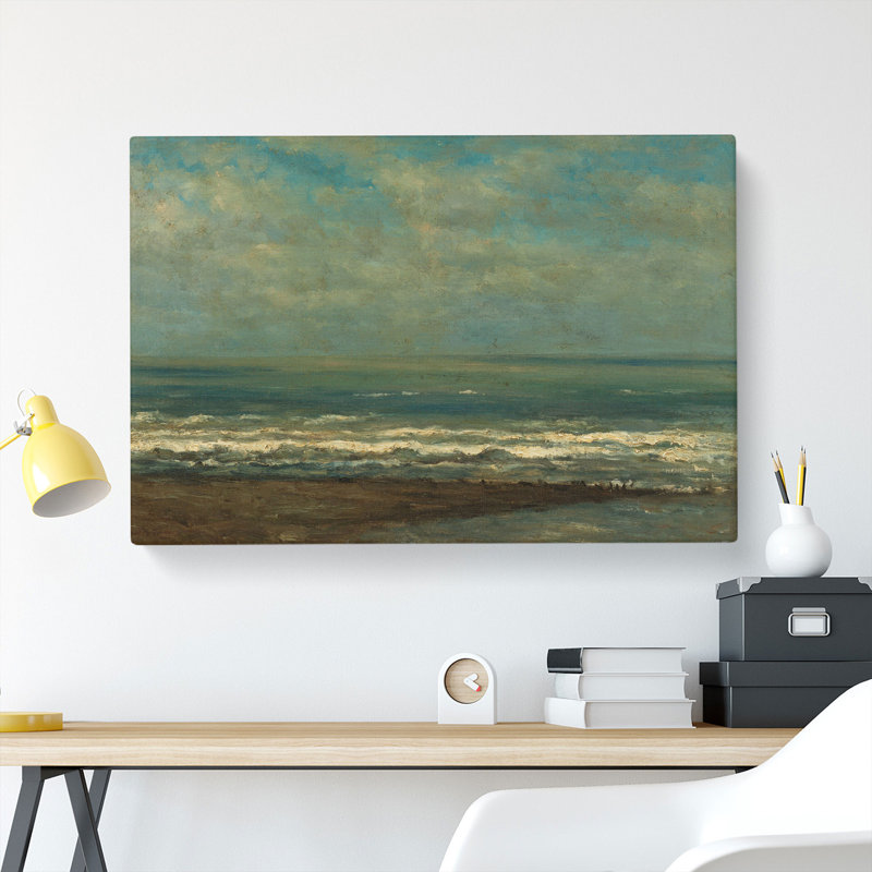 Seascape at Heijst by Willem Roelofs - Wrapped Canvas, 50cm H x 76cm W x 3cm D